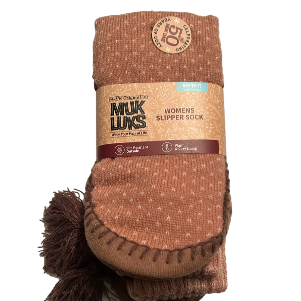 Muk Luks Women's Slipper Sock - Warm Brown